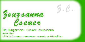 zsuzsanna csemer business card